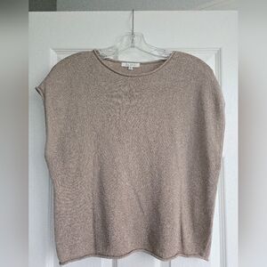 Z Supply Beige Crew Neck Sleeveless Sweater, Neutral, Sz. XS, Minimalist, Boxy